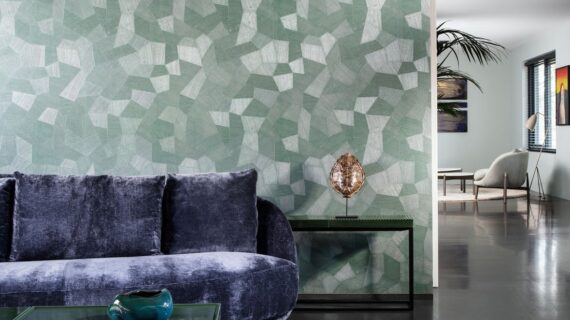 arte facet behang groen